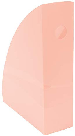 Exacompta 18261D Stehsammler MAG-CUBE Aquarel für DIN A4+ aus Kunststoff 266 x 82 x 305 mm Koralle ideal für die Ablage Ihre Dokumente Zeitschriftensammler Ringordner Aktenordner