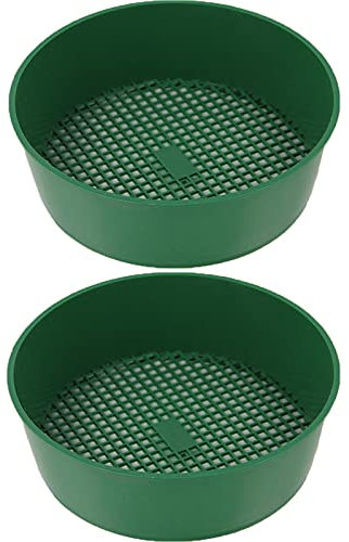 Setaccio Terreno Setaccio Giardino Setaccio Giardino Grande Setaccio Giardinaggiogiardino Setaccio Plastica Giardino Fur Compost, Terriccio, Pietre, Attrezzo Rete Per Giardinaggio E Semenzaio(2 Pezzi)