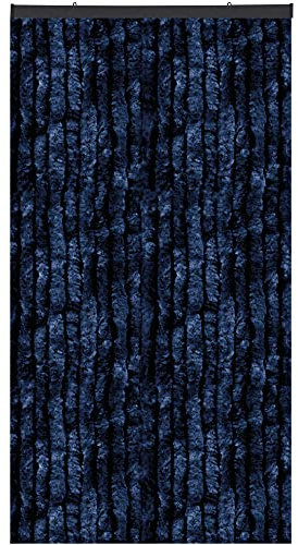 Bestlivings Flauschvorhang in Sondergröße - Türvorhang Breite: 100cm - Länge: 275cm, Dunkelblau