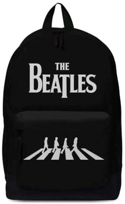 Rocksax The Beatles Backpack - Abbey Road B/W, Unisex Rucksack, Black,