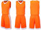 Basketball Trikot Für Kinder Herren Basketball Trikots Set Mesh Weste Shirt + Sommershorts?Junge/Erwachsene (Orange,5XL)
