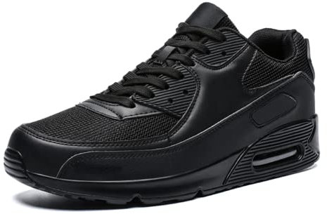 Hommes Femme Chaussures de Sports Course Running Fitness Basket Mode Respirant Maille Multisports Casual Sport Sneakers,Noir,44EU