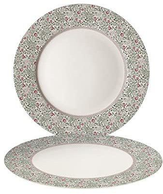 Laura Ashley Wild Clematis Collectables Lot de 2 assiettes en porcelaine 23 cm