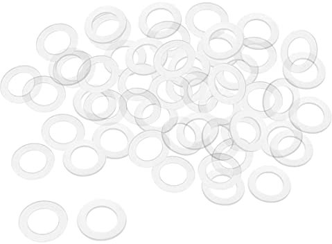 PATIKIL Nylon Rondella Piatte, 50pz M12 20mm OD 12mm ID 1mm Spessore Sigillatura Guarnizione per Rubinetto Tubo Acqua Tubo, Trasparente
