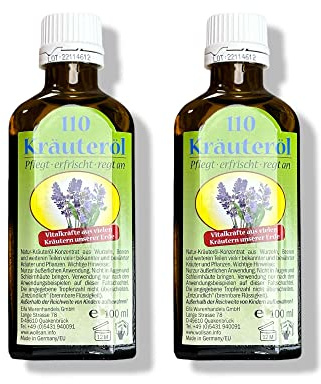 110 Kräuteröl - Stark und vitalisierend für Körper und Geist - 100% natürliche Kräuterformel für Massage, Körperpflege und Duftvermittlung.