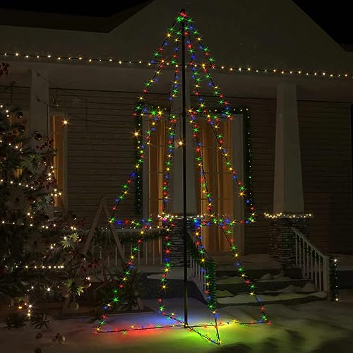 Bussandri Exclusive - Weihnachtsbaum Kegelform 300 LEDs Innen- und Außenbereich 120x220 cm