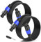 Jumwa 2pack Speakon to Speakon Cables M-M for Audio Amplifier 12 Guage Cord Wire Speaker Cable with Twist Lock DJ/PA Connector for Heavy Duty Audio, 1M