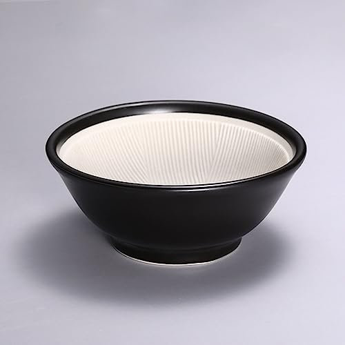 JTBDWOSK Keramik Schleifen Schüssel Mehrweg Japanische Stil Suribachi Mörtel Lebensmittel Behälter Geschirr Für Home Restaurant Hotel Küche,Schwarz