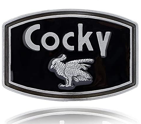 Btilasif Cocky Gürtelschnalle für Herren, Western-Cowboy, lustiger Hahn, Gürtelschnallen für Frauen, Halloween, Weihnachtsgeschenke, schwarz, 13# Schwarz, Medium