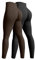 OQQ 2-teilige Yoga Leggings für Damen Nahtlos Workout Hohe Taille Po-Lifting Athletische Leggings Schwarz Dunkelbraun