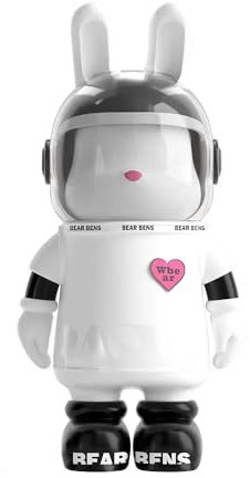 Botellas termo de 550 ml, botellas de agua de acero inoxidable 316 para niños, con pajita, vaso portátil Kawaii, botella de taza de conejo (blanco)