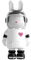 Botellas termo de 550 ml, botellas de agua de acero inoxidable 316 para niños, con pajita, vaso portátil Kawaii, botella de taza de conejo (blanco)