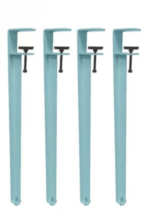 GeRRiT 4PCS Adjustable Metal Table Clamp Legs,F-Shape Dining Desk Feet,Iron Furniture Foot,for Use on Dining Tables,Desk,Workbenches,No Need to Drill Holes (71cm(28in),Blue-A)