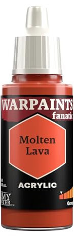 The Army Painter, Warpaints Fanatic Molten Lava Single Acrylics, Miniature Hobby Painting, Quality Paint for Miniature Wargaming