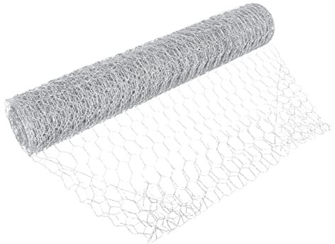 IWOWHERO 1 Rolle DIY Stacheldraht Hühnerdrahtnetz Eisendrahtgeflecht Für Gartenzaun Drahtgeflecht Lüftungsnetz Verzinktes Eisendrahtnetz Vielseitiges Schutznetz Sechseckiges Drahtgeflecht