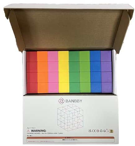 32 Stück Magnetspielzeug, 25mm Bauwürfel Set für Kinder, Magnetspiel, 8 Farben