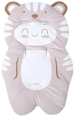 Schutzmatte für Kinderautositze – atmungsaktive Polsterung aus 100% Baumwolle für Kleinkinder | Niedliche Accessoires mit Katzenmotiv, Kissen im Cartoon-Design für Kinderwagen, Zuhause, Büro und mehr