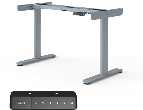 Ergotopia Desktopia One – Höhenverstellbarer Schreibtisch Gestell, Elektrisch höhenverstellbares Tischgestell, TÜV-geprüft, Schreibtisch höhenverstellbar mit Doppelmotor-System, 7 Jahre Garantie