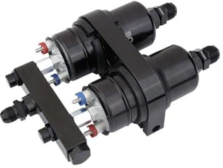 Support de montage de pince de pompe à carburant double en aluminium, collecteur de sortie,Compatible avec 044-Bosch 380LPH