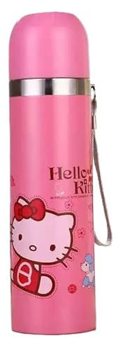 Hemasa Borraccia termica da 500 ml, in acciaio inox, per bambini, colore rosa, idea regalo per festival (colore 4)