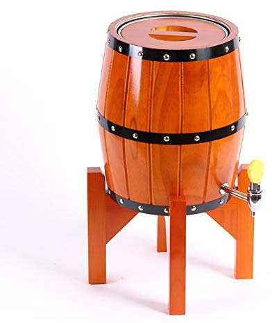 Weinfass aus Holz, Spender aus Eichenholz, 3 l/5 l Bierfässer, Spirituosen- und Whiskylagerung mit Zapfhahn