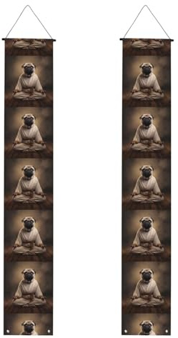 JKIEGOQ Yoga-Mops-Banner zum Schulabschluss, robust, langlebig, waschbar und wiederverwendbar, 30,5 x 180 cm