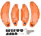 Fictory 4 Pcs Wheel Hub Caliper Covers for 18in 19in Disc Brake Guard, Easy Install, Durable Aluminium Alloy, Compatible with Tesla Model 3, Orange