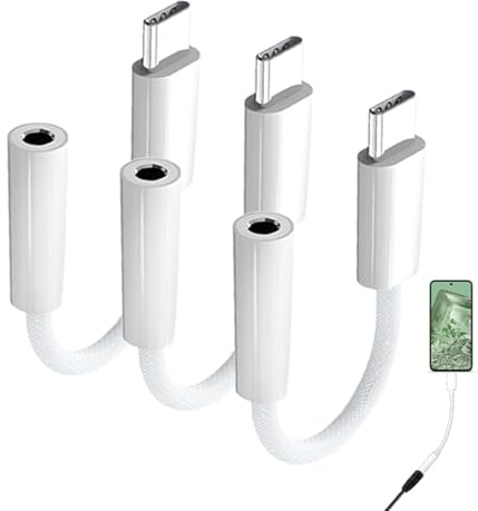 3 Pack Adaptateur USB C Jack, Adaptateur USB Type-C USB C Jack 3.5 Adaptateur Casque Compatible avec iPhone 17/16/15 Pro/Max Samsung Galaxy S23 S22 iPad Mini/Pro