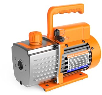 Elitech Bomba de vacío HVAC 1,5L/S 1/4HP – Bomba de vacío con paletas giratorias Monotage para refrigeración, mantenimiento de aire acondicionado para automóviles compatible R32 R134a R410a, sin