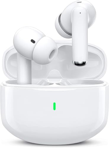 Auriculares Inalámbricos Bluetooth, Bluetooth 5.3 In Ear Auriculares con Cancelacion Ruido HD Mic, 46H Estéreo Control Táctil Cascos Inalambricos, IP7 Impermeable Audifonos para iPhone/iOS/Android