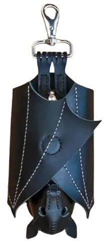Leder-Fledermaus-Münztasche, PU-Leder-Hängende Fledermaus mit Reißverschluss, Münzgeldbeutel mit Klappflügel, Schlüsselanhänger-Portemonnaie for Taschen & Gürtel – 1 Stück