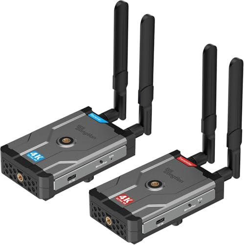 Tongtion Trasmettitore e Ricevitore HDMI Wireless, 4K@30Hz, Portata 500FT, Kit Adattatore Display per DSLR, Laptop, Netflix su TV/Proiettore, Latenza Zero
