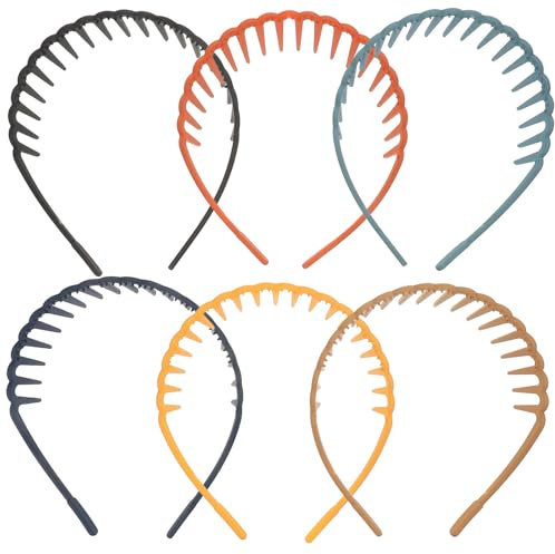 NULYLU Diademas de Plástico Dientes para Niñas, 6 Piezas, Diseño Mate, Fijación de Cabello Suelto y Decoración de Flequillo para Uso Diario y Fiestas