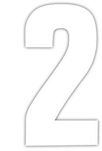 WHL 5 x 'Number 2' Wheelie Bin Numbers Self Adhesive Stickers