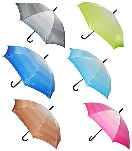 alles-meine.de GmbH 1 Stück Automatik - Regenschirm - einfarbig - Batik - Regenbogen - ø 110 cm - Schirm - Stockschirm für - Herren/Erwachsene - Partnerschirm - einfarbig..