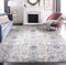 SAFAVIEH Boho Teppich für Wohnzimmer, Esszimmer, Schlafzimmer - Madison Collection, Kurzer Flor, Creme und Hellgrau, 201 X 279 cm