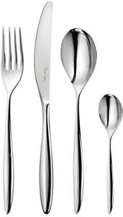 Robert Welch Hidcote Bright, 24 Piece Cutlery Set for 6 People. Made from Stainless Steel. Dishwasher Safe.