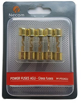Necom AGU Glassicherungen 40 Ampere 5er Pack vergoldet