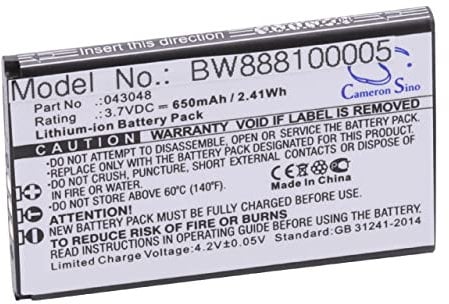 vhbw Battery compatible with BT 079483, B1975813 Wireless Landline Phone (650mAh, 3.7 V, Li-ion)