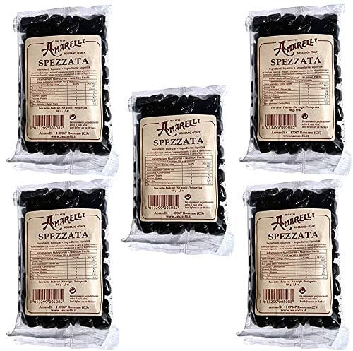 Liquirizia Amarelli Nera Spezzata - Confezione da 500 g (5 Sacchetti)