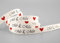 Dekoband Mr & Mrs HERZEN 3 m x 15 mm Ivory Creme Rot Stoffband für Hochzeitsgeschenk Hochzeitsalbum Schleifenband Hochzeit Liebe hearts