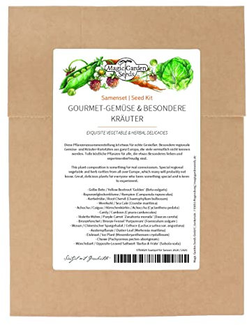 Légumes gourmands & fines herbes spéciales - kit de graines avec 13 variétés de plantes rares