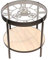 Home Deco Factory HD6447 Table Basse D'appoint Horloge, Fer, Noir, Transparent, 50 x 50,5 x 51 cm