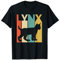 Lustig Retro der Luchs Tier T-Shirt