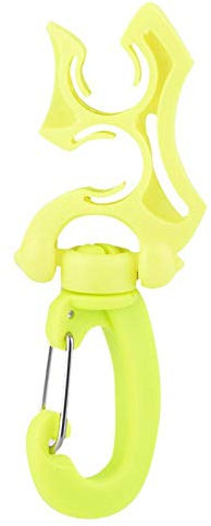 Keenso Tauchen Doppel BCD Schlauchhalter BCD Schlauchhalter Schnalle Haken zum Tauchen Schnorcheln(Gelb) Wassersport