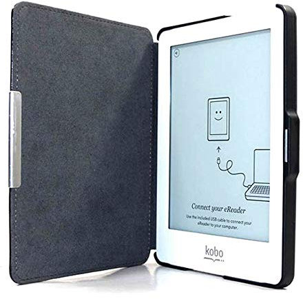 BODYART KOBO GLO Coque de protection rigide en cuir noir avec fermeture magnétique pour consoles de jeux