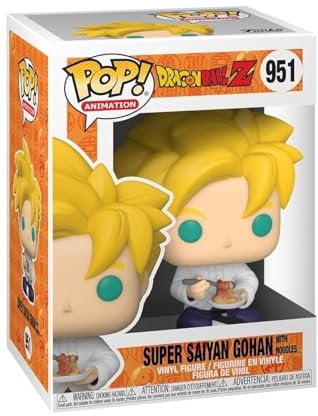 Funko Pop! Animation: DBZ S9- SS Gohan With Noodles - Dragon Ball - Figura in Vinile da Collezione - Idea Regalo - Merchandising Ufficiale - Giocattoli per Bambini e Adulti - Anime Fans