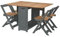 Furniture 321 Butterfly Folding Dining Set in Grey, 92 x 115 x 75.5 cm, Traditional, Country Style, Pine and MDF