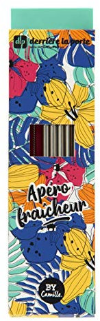 Paja (juego de 10 + pasador en caja) Metal Apéro frescura - Detrás de la puerta