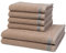 Ross - 6 teiliges Frottier-Set - Smart (4 X Handtuch 2 X Duschtuch im Set) - 520 g/m2 - Baumwolle - Frottee - saugstark - weich und flauschig - Nougat